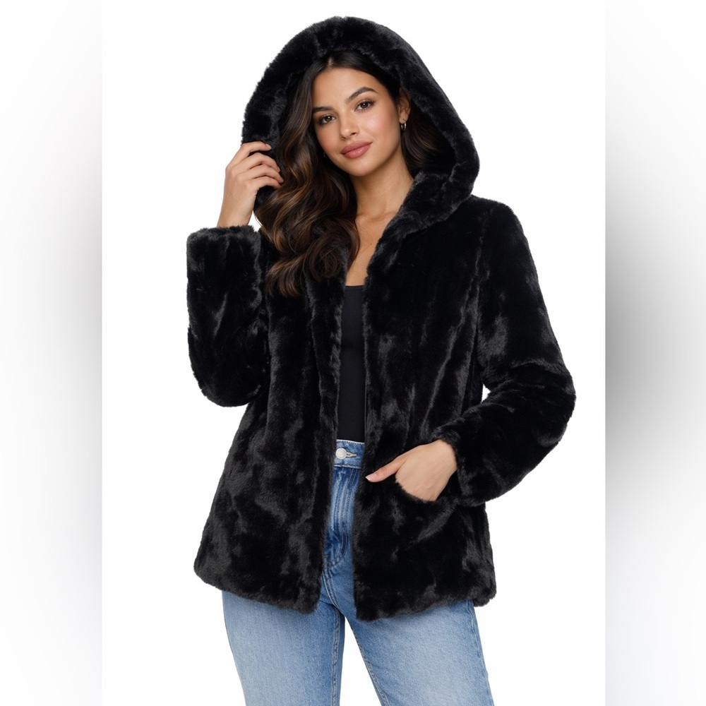 TRF Outerwear Black HoodedJacket XS